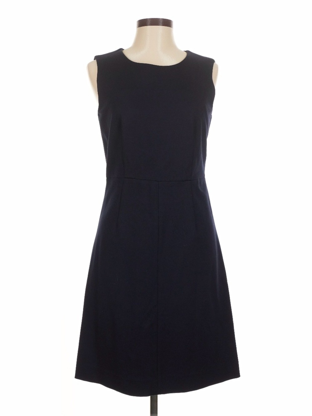 Diane Von Furstenberg Classic Sleeveless Black A-Line Dress size 8 navy blue